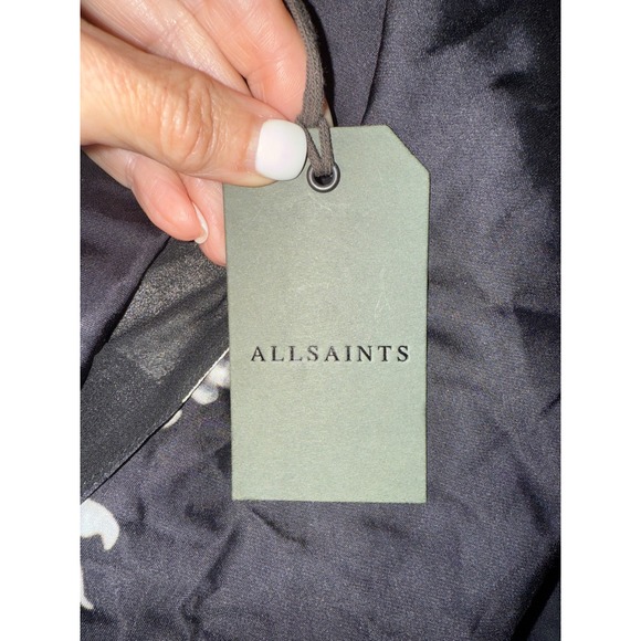 NWT All Saints Gian Kosumoso Dress Black Floral Sz 0 $329 - Picture 9 of 10